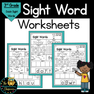 Dolch Sight Words: Third Grade Worksheet
