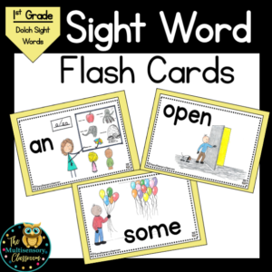 Dolch Sight Words: First Grade Flash Cards
