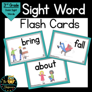 Dolch Sight Words: Third Grade Flash Cards