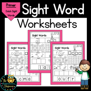 Dolch Sight Words: Primer Worksheets