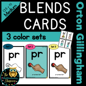 Orton Gillingham Blends Cards (Medium)