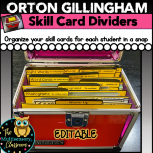Orton Gillingham Skill Card Dividers