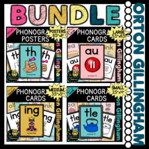 Orton Gillingham Phonogram Cards: Bundle