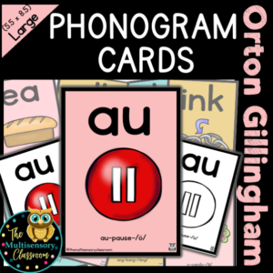 Orton Gillingham Phonogram Cards (large size)