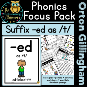 Suffix -ed as -t- (TMC Phonics Focus Pack- 5.7)