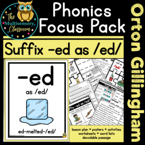 Suffix -ed as /ed/ (TMC Phonics Focus Pack- 3.8)