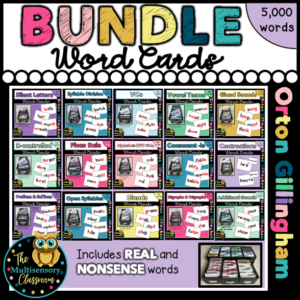 Orton Gillingham Word Cards: Bundle