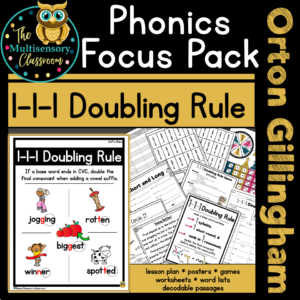 1-1-1 Doubling Rule (TMC Phonics Focus Pack (4.4-4.5)