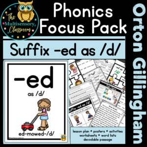 Suffix -ed as /d/ (TMC Phonics Focus Pack- 5.6)