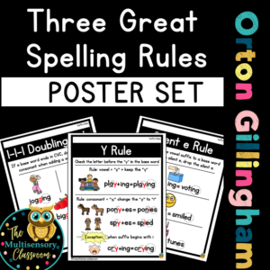 Three Great Spelling Rules: Suffix Rules Posters