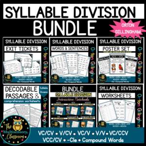 Syllable Division Activities Bundle