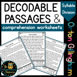 Syllable Division Decodable Passages