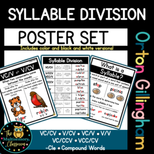 Syllable Division Posters