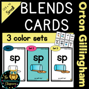 Orton Gillingham Blends Cards (small size)